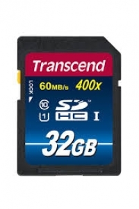 Карта памяти Transcend SDHC UHS-I Card 32GB Class10, 400X