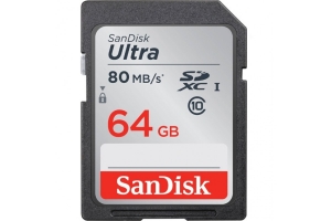 Карта памяти SanDisk Ultra SDXC 64Gb Class 10 UHS-I (80 MB/s)
