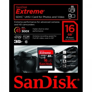 Карта памяти SANDISK Extreme Pro SDHC UHS-I 16 GB SDSDXP1-016G-X46