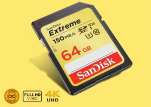 Карта памяти SanDisk Extreme SDXC Card 64GB 150MB/s V30 UHS-I U3